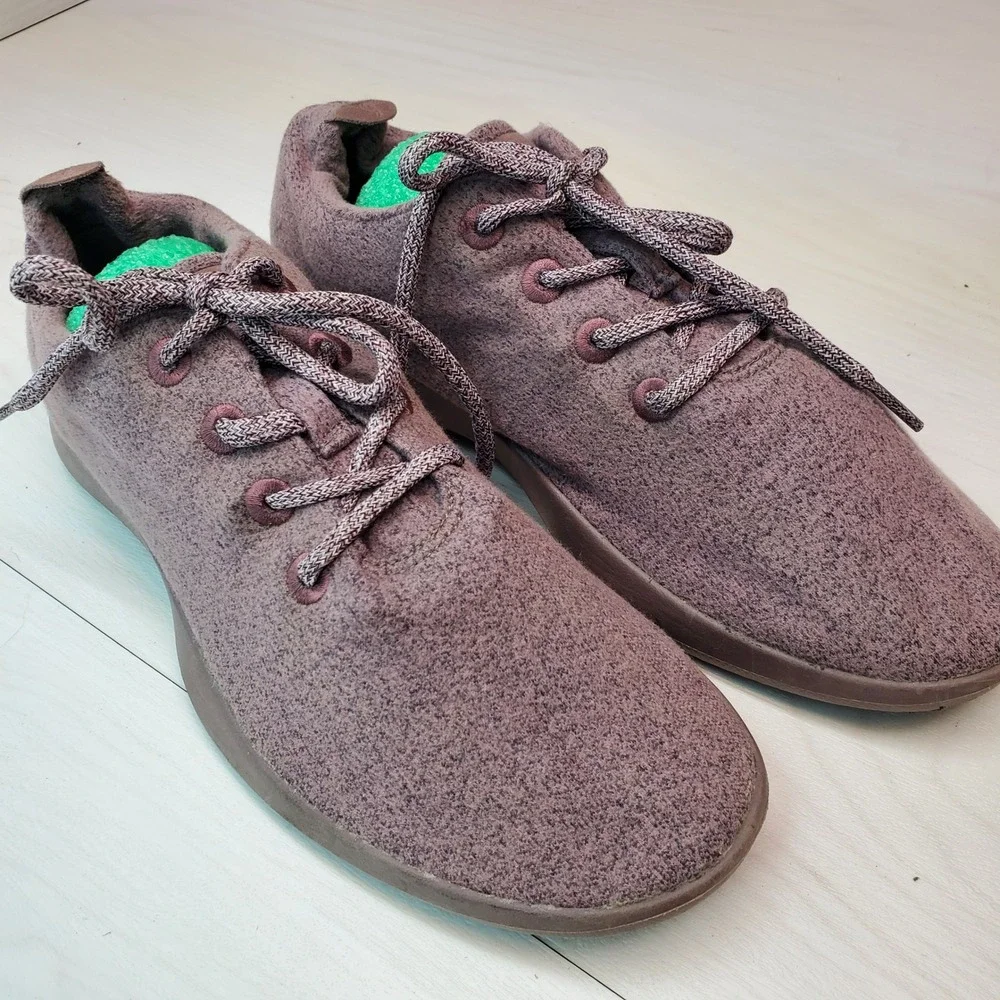 Allbirds Wool Runners Gray Black Lace Up Sneakers Shoes‎ size 8